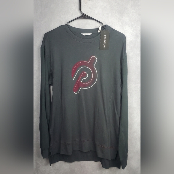 Peloton Women’s Charcoal Grey Weekend Oversized Pullover Sweatshirt size M - Picture 2 of 8